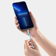 Заредете изображение във визуализатора на галерията – Baseus Crystal Shine Series USB Type C cable - Lightning Fast Charging Power Delivery 20W 2m blue (CAJY001403) - TopMag
