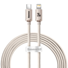 Заредете изображение във визуализатора на галерията – Baseus Crystal Shine Series USB Type C cable - Lightning Fast Charging Power Delivery 20W 2m pink (CAJY001404) - TopMag
