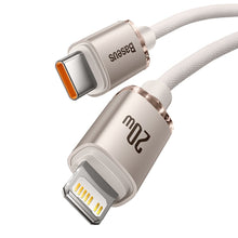 Заредете изображение във визуализатора на галерията – Baseus Crystal Shine Series USB Type C cable - Lightning Fast Charging Power Delivery 20W 2m pink (CAJY001404) - TopMag
