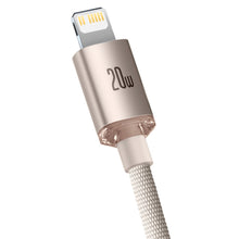 Заредете изображение във визуализатора на галерията – Baseus Crystal Shine Series USB Type C cable - Lightning Fast Charging Power Delivery 20W 2m pink (CAJY001404) - TopMag
