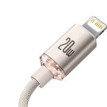 Заредете изображение във визуализатора на галерията – Baseus Crystal Shine Series USB Type C cable - Lightning Fast Charging Power Delivery 20W 2m pink (CAJY001404) - TopMag
