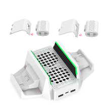 Заредете изображение във визуализатора на галерията – Dobe Multifunctional Docking Station with Cooling for XBOX Series S white (TYX-0663) - TopMag
