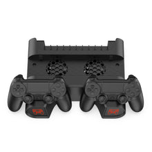 Заредете изображение във визуализатора на галерията – Dobe multifunctional cooling pad for PS4 black (TP4-0406) - TopMag
