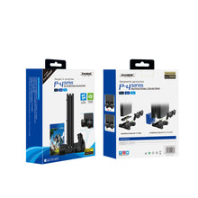 Заредете изображение във визуализатора на галерията – Dobe multifunctional cooling pad for PS4 black (TP4-0406) - TopMag
