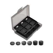 Заредете изображение във визуализатора на галерията – Dobe set of caps for Nintendo Switch + box for memory cards black (TNS-1844) - TopMag
