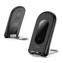 Заредете изображение във визуализатора на галерията – Duzzona Qi magnetic charger stand 15W stand black (W2) - TopMag
