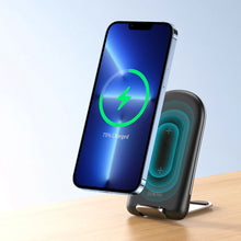 Заредете изображение във визуализатора на галерията – Duzzona Qi magnetic charger stand 15W stand black (W2) - TopMag
