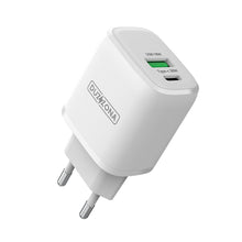Заредете изображение във визуализатора на галерията – Duzzona 30W PD QC3.0 USB Type C / USB charger white (T2) - TopMag

