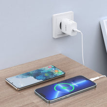 Заредете изображение във визуализатора на галерията – Duzzona 20W PD QC3.0 USB Type C charger white (T3) - TopMag
