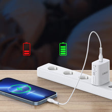 Заредете изображение във визуализатора на галерията – Duzzona 20W PD QC3.0 USB Type C charger white (T3) - TopMag
