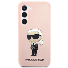 Заредете изображение във визуализатора на галерията – Karl Lagerfeld KLHCS23MSNIKBCP S23+ S916 hardcase pink/pink Silicone Ikonik
