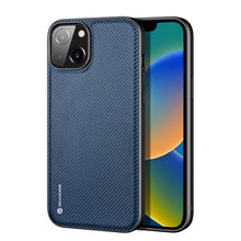 Заредете изображение във визуализатора на галерията – Dux Ducis Fino case cover nylon-covered iPhone 14 blue - TopMag
