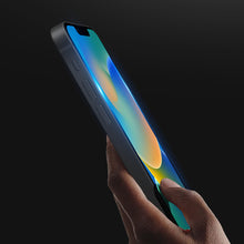 Заредете изображение във визуализатора на галерията – Dux Ducis 10D Tempered Glass Tough Screen Protector Full Coveraged with Frame for iPhone 14 black (case friendly) - TopMag
