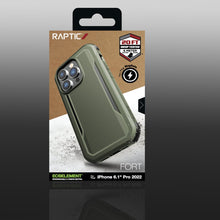 Заредете изображение във визуализатора на галерията – Raptic X-Doria Fort Case iPhone 14 Pro with MagSafe armored cover green - TopMag

