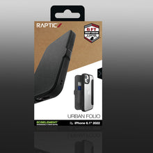 Заредете изображение във визуализатора на галерията – Raptic X-Doria Urban Folio Case iPhone 14 Flip Cover black
