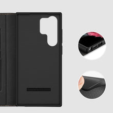 Заредете изображение във визуализатора на галерията – Dux Ducis Skin X2 case Samsung Galaxy S23 Ultra flip case wallet stand black

