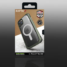 Заредете изображение във визуализатора на галерията – Raptic X-Doria Secure Case iPhone 14 Plus with MagSafe armored cover green - TopMag
