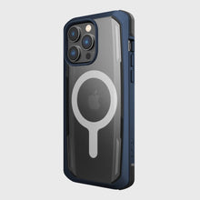 Заредете изображение във визуализатора на галерията – Raptic X-Doria Secure Case for iPhone 14 Pro Max with MagSafe armored cover blue - TopMag
