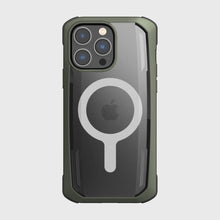 Заредете изображение във визуализатора на галерията – Raptic X-Doria Secure Case for iPhone 14 Pro Max with MagSafe armored cover green - TopMag
