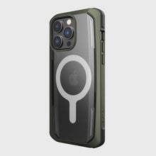 Заредете изображение във визуализатора на галерията – Raptic X-Doria Secure Case for iPhone 14 Pro Max with MagSafe armored cover green - TopMag
