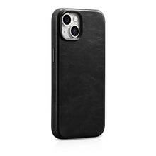 Заредете изображение във визуализатора на галерията – iCarer Oil Wax Premium Leather Case iPhone 14 Magnetic Leather Case with MagSafe Black (WMI14220701-BK) - TopMag
