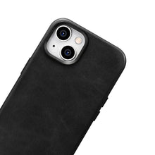 Заредете изображение във визуализатора на галерията – iCarer Oil Wax Premium Leather Case iPhone 14 Magnetic Leather Case with MagSafe Black (WMI14220701-BK) - TopMag
