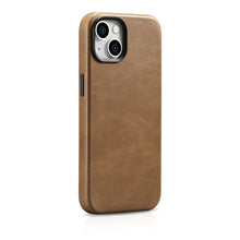 Заредете изображение във визуализатора на галерията – iCarer Oil Wax Premium Leather Case iPhone 14 Magnetic Leather Case with MagSafe Brown (WMI14220701-TN) - TopMag
