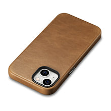 Заредете изображение във визуализатора на галерията – iCarer Oil Wax Premium Leather Case iPhone 14 Magnetic Leather Case with MagSafe Brown (WMI14220701-TN) - TopMag
