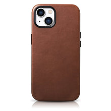 Заредете изображение във визуализатора на галерията – iCarer Oil Wax Premium Leather Case iPhone 14 Magnetic Leather Case with MagSafe Brown (WMI14220701-RB) - TopMag
