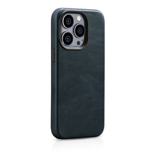 Заредете изображение във визуализатора на галерията – iCarer Oil Wax Premium Leather Case iPhone 14 Pro Magnetic Leather Case with MagSafe Dark Blue (WMI14220702-BU) - TopMag
