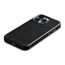 Заредете изображение във визуализатора на галерията – iCarer Oil Wax Premium Leather Case Leather Case for iPhone 14 Pro Max Magnetic with MagSafe black (WMI14220704-BK) - TopMag
