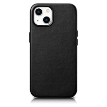 Заредете изображение във визуализатора на галерията – iCarer Case Leather Genuine Leather Case Cover for iPhone 14 Black (WMI14220705-BK) (MagSafe Compatible) - TopMag
