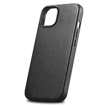 Заредете изображение във визуализатора на галерията – iCarer Case Leather Genuine Leather Case Cover for iPhone 14 Black (WMI14220705-BK) (MagSafe Compatible) - TopMag

