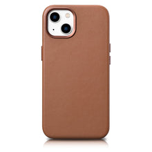 Заредете изображение във визуализатора на галерията – iCarer Case Leather genuine leather case cover for iPhone 14 brown (WMI14220705-BN) (MagSafe Compatible) - TopMag
