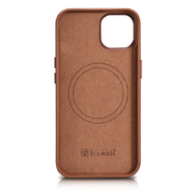 Заредете изображение във визуализатора на галерията – iCarer Case Leather genuine leather case cover for iPhone 14 brown (WMI14220705-BN) (MagSafe Compatible) - TopMag
