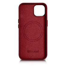 Заредете изображение във визуализатора на галерията – iCarer Case Leather genuine leather case cover for iPhone 14 red (WMI14220705-RD) (MagSafe Compatible) - TopMag
