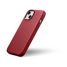 Заредете изображение във визуализатора на галерията – iCarer Case Leather genuine leather case cover for iPhone 14 red (WMI14220705-RD) (MagSafe Compatible) - TopMag
