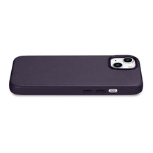 Заредете изображение във визуализатора на галерията – iCarer Case Leather Genuine Leather Case Cover for iPhone 14 Dark Purple (WMI14220705-DP) (MagSafe Compatible) - TopMag

