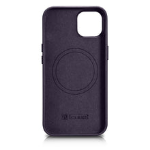Заредете изображение във визуализатора на галерията – iCarer Case Leather Genuine Leather Case Cover for iPhone 14 Dark Purple (WMI14220705-DP) (MagSafe Compatible) - TopMag

