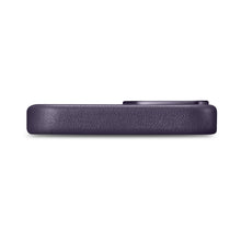 Заредете изображение във визуализатора на галерията – iCarer Case Leather Genuine Leather Case Cover for iPhone 14 Dark Purple (WMI14220705-DP) (MagSafe Compatible) - TopMag
