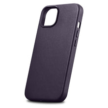 Заредете изображение във визуализатора на галерията – iCarer Case Leather Genuine Leather Case Cover for iPhone 14 Dark Purple (WMI14220705-DP) (MagSafe Compatible) - TopMag
