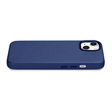 Заредете изображение във визуализатора на галерията – iCarer Case Leather Genuine Leather Case Cover for iPhone 14 Blue (WMI14220705-BU) (MagSafe Compatible) - TopMag
