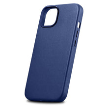 Заредете изображение във визуализатора на галерията – iCarer Case Leather Genuine Leather Case Cover for iPhone 14 Blue (WMI14220705-BU) (MagSafe Compatible) - TopMag
