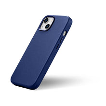 Заредете изображение във визуализатора на галерията – iCarer Case Leather Genuine Leather Case Cover for iPhone 14 Blue (WMI14220705-BU) (MagSafe Compatible) - TopMag
