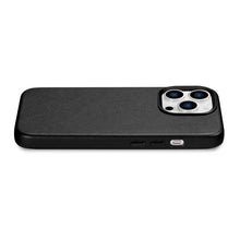 Заредете изображение във визуализатора на галерията – iCarer Case Leather Genuine Leather Case Cover for iPhone 14 Pro Black (WMI14220706-BK) (MagSafe Compatible) - TopMag
