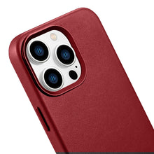 Заредете изображение във визуализатора на галерията – iCarer Case Leather Genuine leather cover for iPhone 14 Pro red (WMI14220706-RD) (MagSafe Compatible) - TopMag
