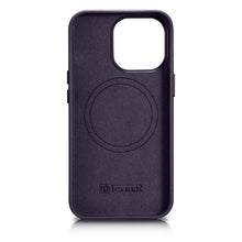 Заредете изображение във визуализатора на галерията – iCarer Case Leather genuine leather case cover for iPhone 14 Pro dark purple (WMI14220706-DP) (MagSafe compatible) - TopMag
