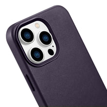 Заредете изображение във визуализатора на галерията – iCarer Case Leather genuine leather case cover for iPhone 14 Pro dark purple (WMI14220706-DP) (MagSafe compatible) - TopMag
