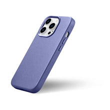 Заредете изображение във визуализатора на галерията – iCarer Case Leather Genuine Leather Case Cover for iPhone 14 Pro Light Purple (WMI14220706-LP) (MagSafe Compatible) - TopMag
