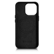 Заредете изображение във визуализатора на галерията – iCarer Case Leather Genuine Leather Case Cover for iPhone 14 Pro Max Black (WMI14220708-BK) (MagSafe Compatible) - TopMag
